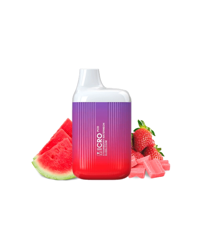 Micro Pod STRAWBERRY WATERMELON BUBBLEGUM 600 PUFFS Pod Desechable Micro Pod STRAWBERRY WATERMELON BUBBLEGUM 600 PUFFS Pod Desechable