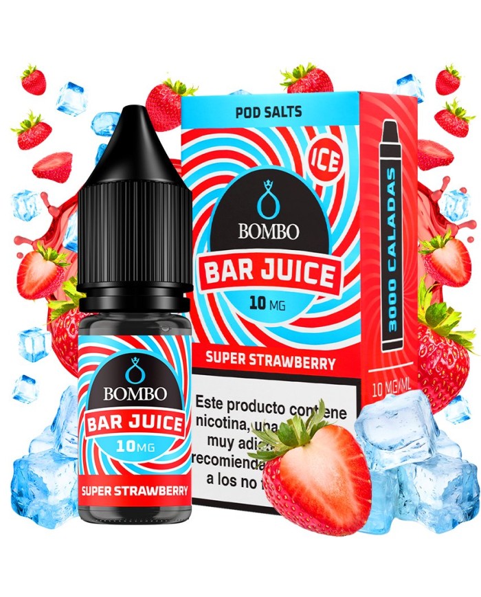 Sales SUPER STRAWBERRY ICE Bar Juice By Bombo