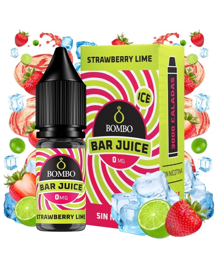 Bar Juice By Bombo STRAWBERRY LIME ICE 10 Mililitros