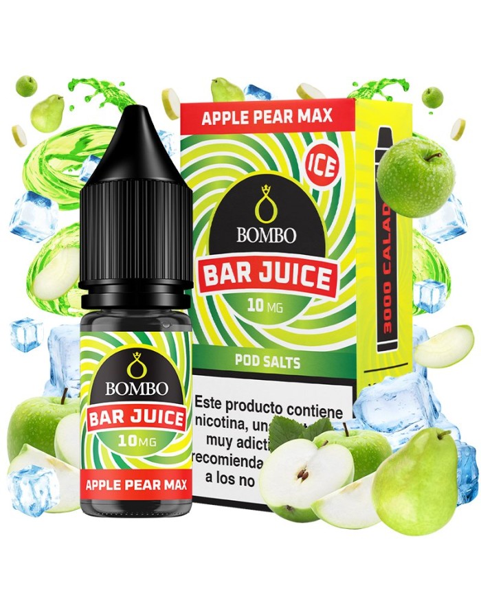 Sales APPLE PEAR MAX ICE Bar Juice By Bombo
