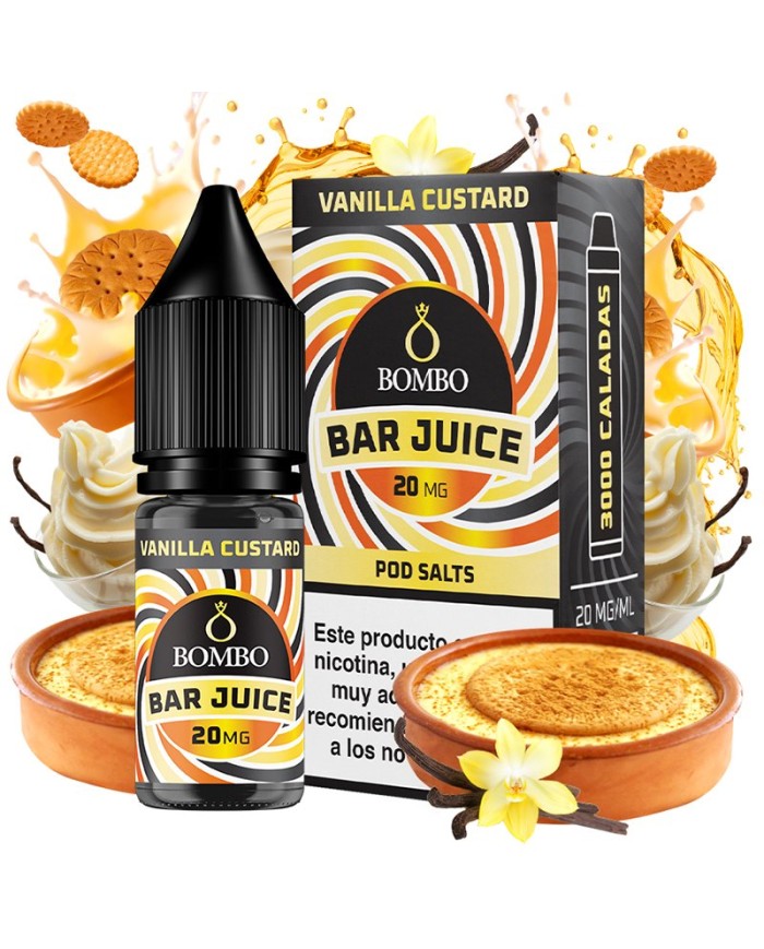 Sales VANILLA CUSTARD Bar Juice By Bombo