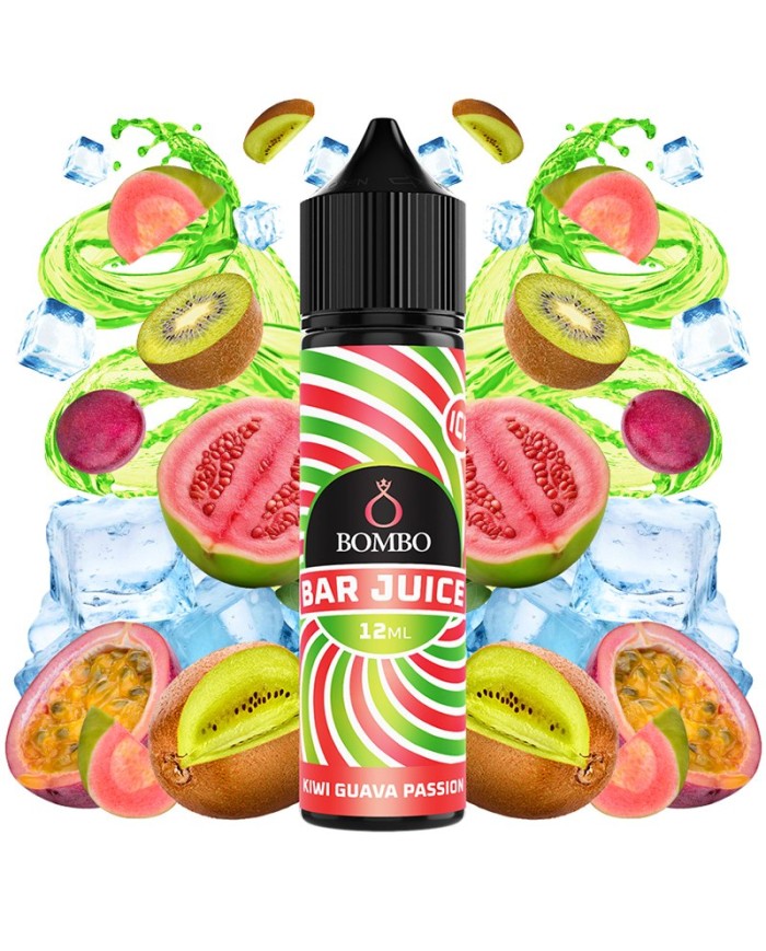 Longfill KIWI GUAVA PASSION ICE Bar Juice By Bombo