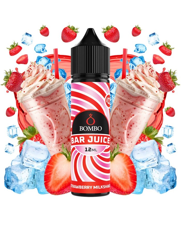 Longfill STRAWBERRY MILKSHAKE ICE Bar Juice By Bombo