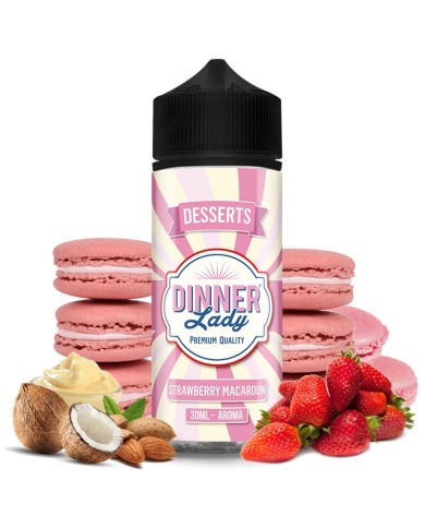 Longfill STRAWBERRY MACAROON 30ML. Dinner Lady Longfill STRAWBERRY MACAROON 30ML. Dinner Lady