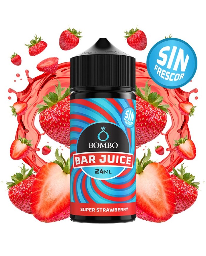 Longfill SUPER STRAWBERRY SIN FRIO 24ML. Bar Juice By Bombo