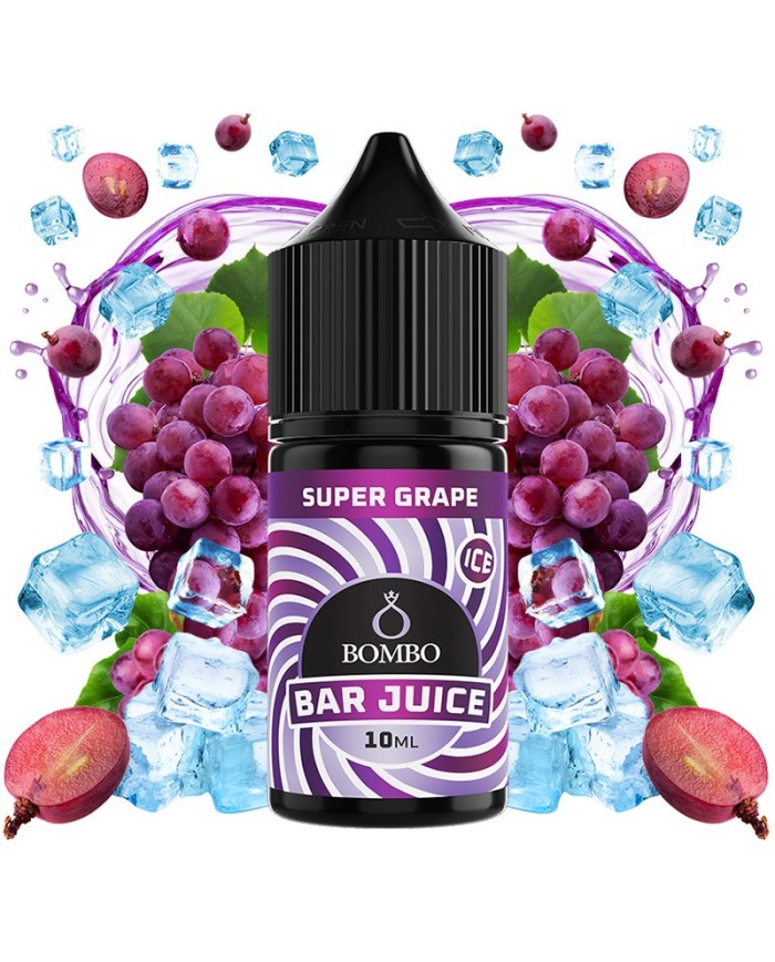 Longfill SUPER GRAPE ICE 10ML. Bar Juice By Bombo
