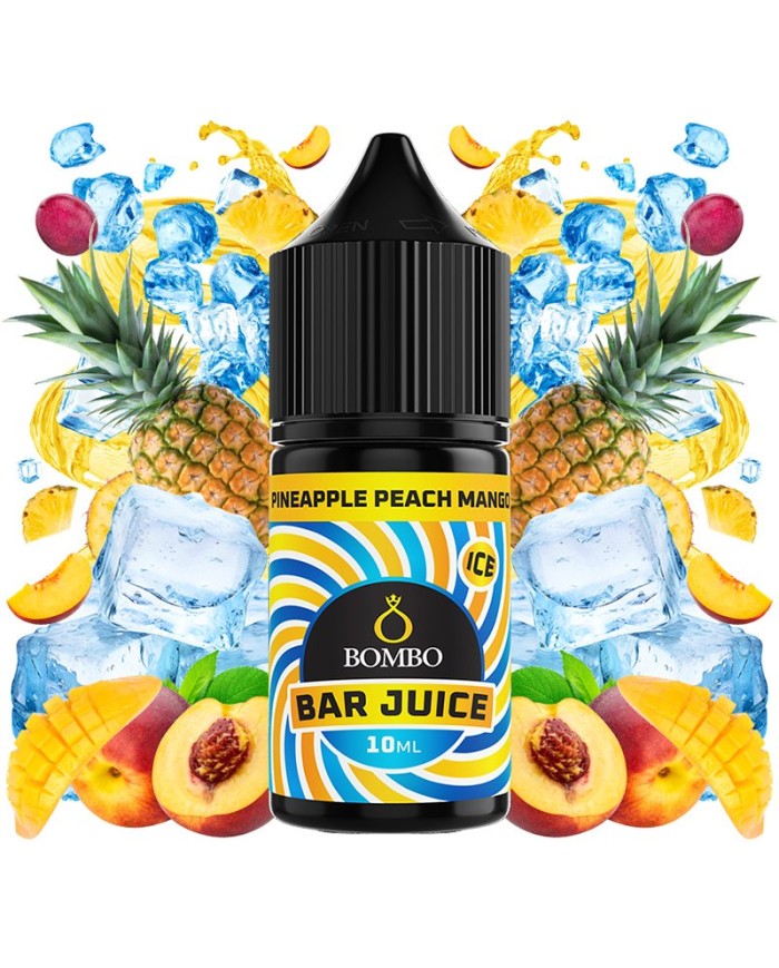 Longfill PINEAPPLE PEACH MANGO ICE 10ML. Bar Juice By Bombo Longfill PINEAPPLE PEACH MANGO ICE 10ML. Bar Juice By Bombo
