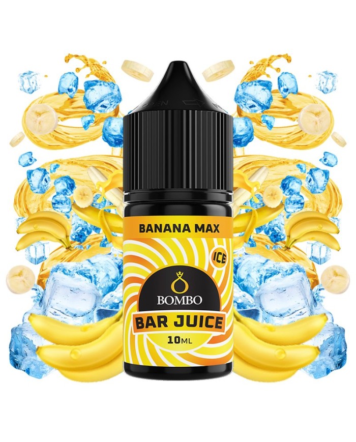 Longfill BANANA MAX ICE 10ML. Bar Juice By Bombo