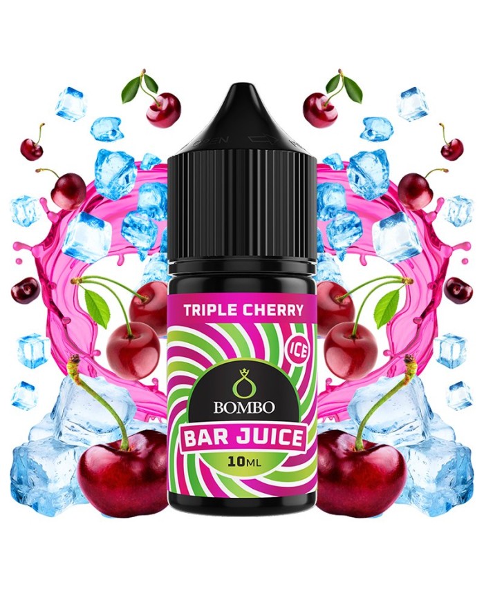 Longfill TRIPLE CHERRY ICE 10ML. Bar Juice By Bombo