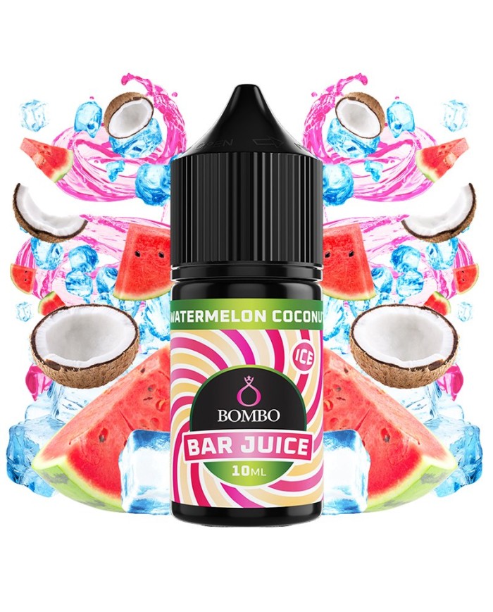 Longfill WATERMELON COCONUT ICE 10ML. Bar Juice By Bombo