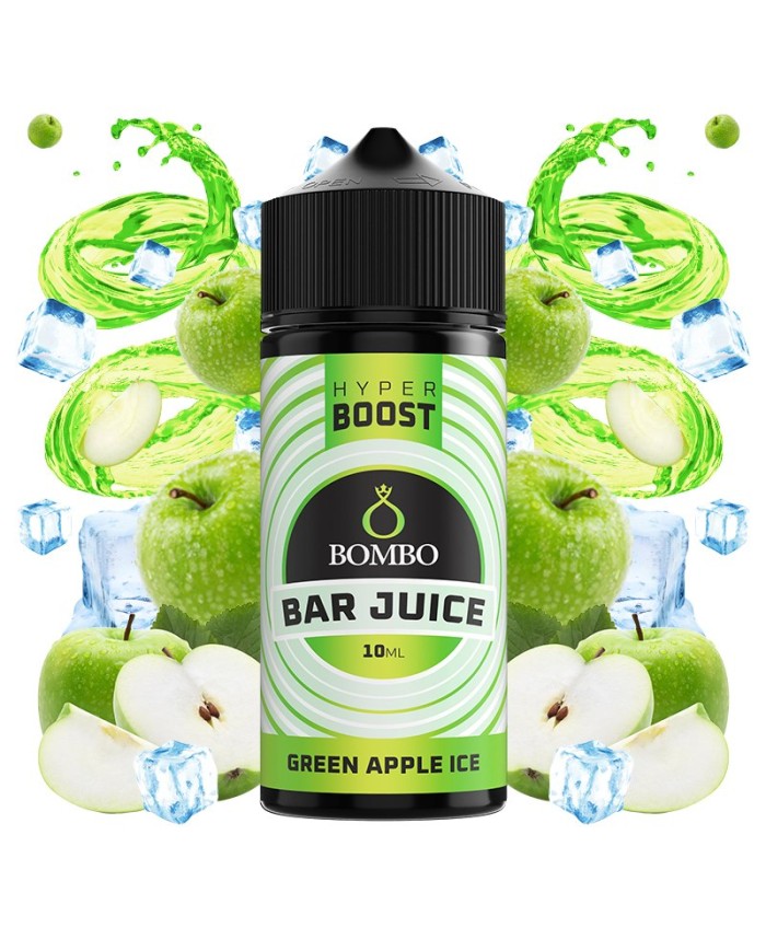 Longfill GREEN APPLE ICE HYPER BOOST Bar Juice By Bombo