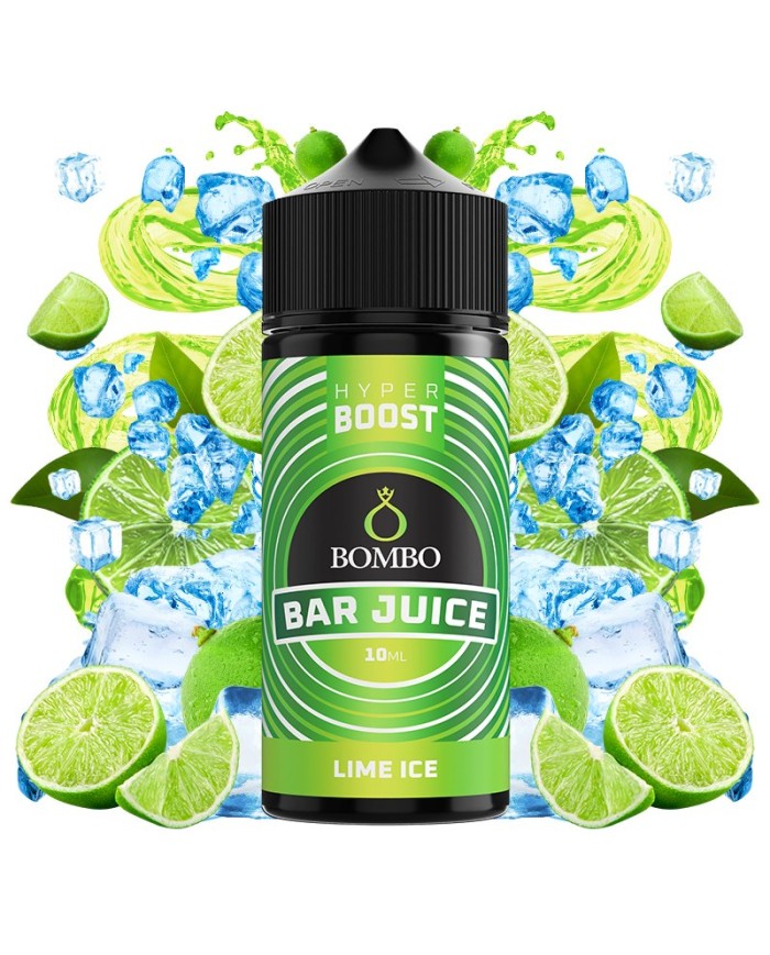 Longfill LIME ICE HYPER BOOST Bar Juice By Bombo