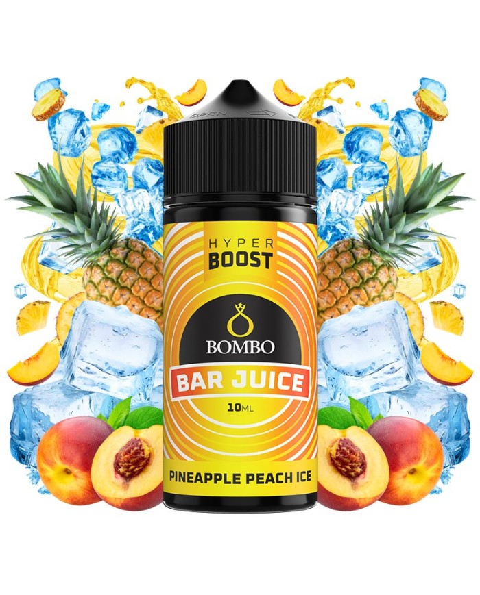 Longfill PINEAPPLE PEACH ICE HYPER BOOST Bar Juice By Bombo