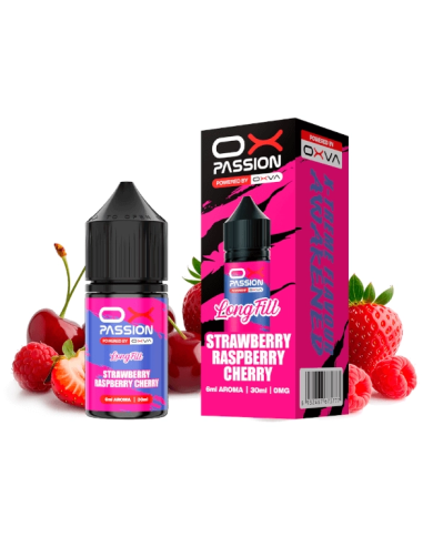 Longfill STRAWBERRY RASPBERRY CHERRY 6ML. Oxva Ox Passion Longfill STRAWBERRY RASPBERRY CHERRY 6ML. Oxva Ox Passion