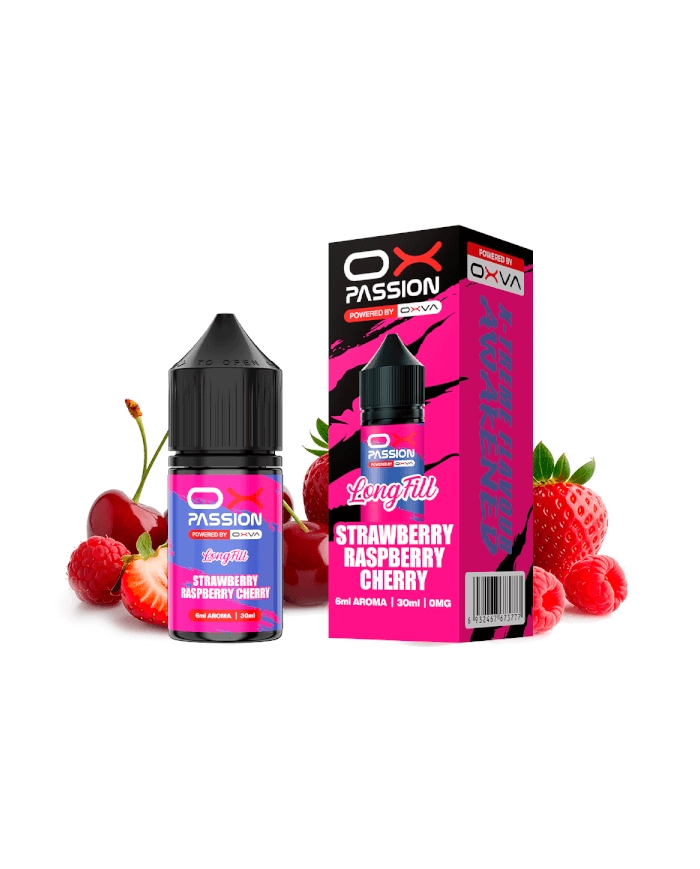 Longfill STRAWBERRY RASPBERRY CHERRY 6ML. Oxva Ox Passion