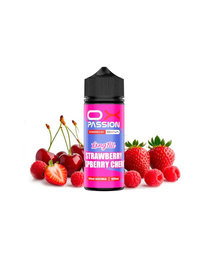 Longfill STRAWBERRY RASPBERRY CHERRY 24ML. Oxva Ox Passion