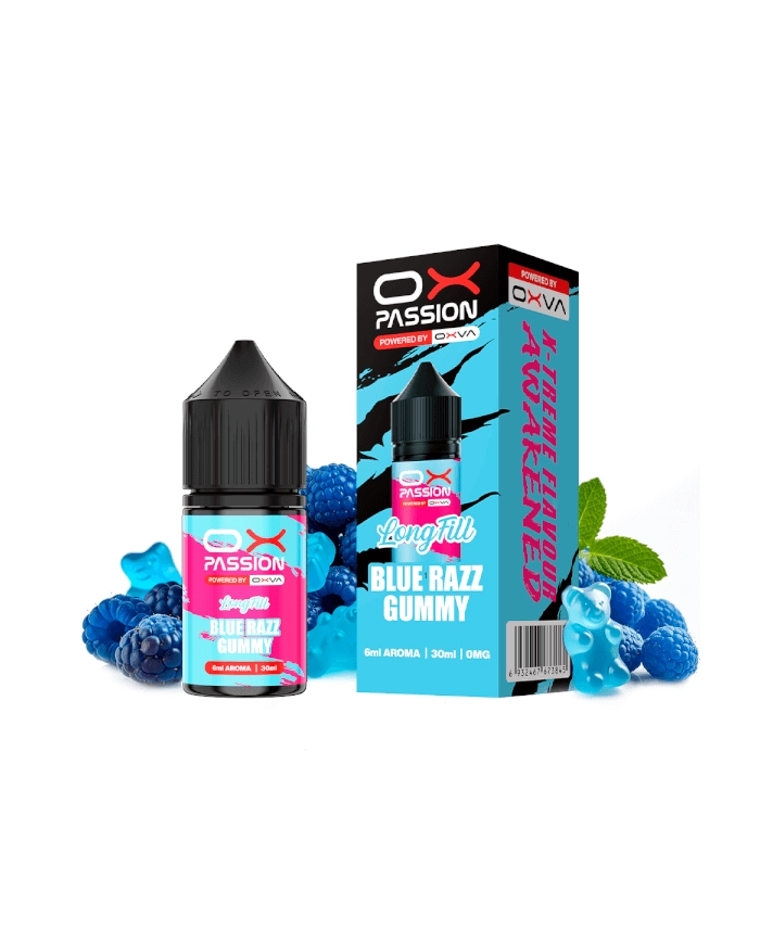 Longfill BLUE RAZZ GUMMY 6ML. Oxva Ox Passion
