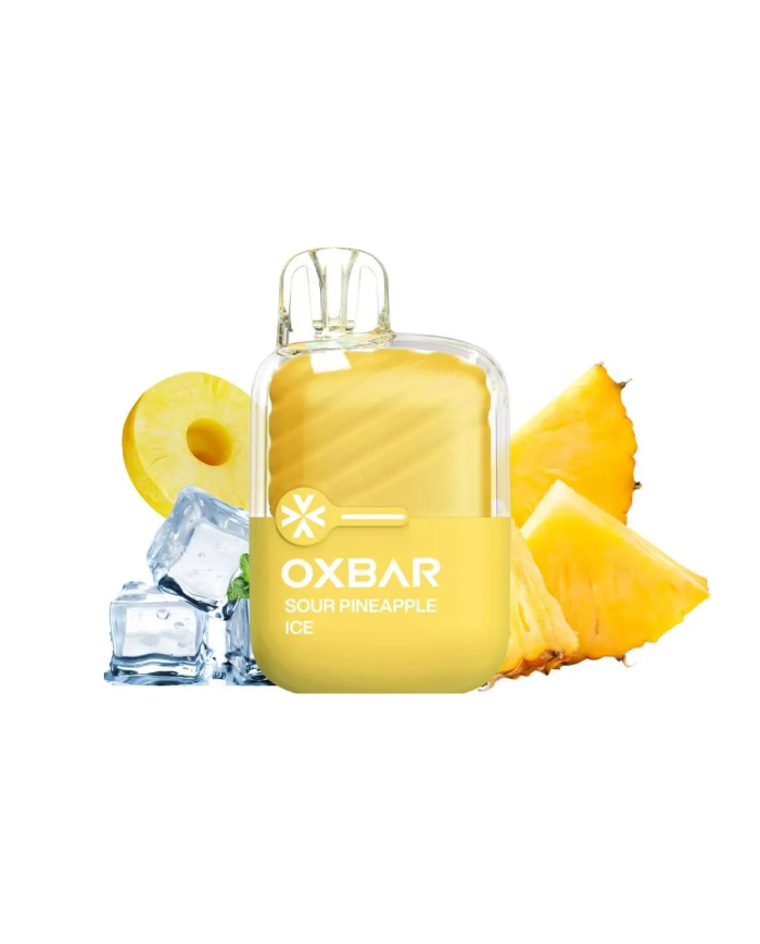 Oxbar SOUR PINEAPPLE ICE SIN VAPOR 1000 PUFFS Pod Desechable