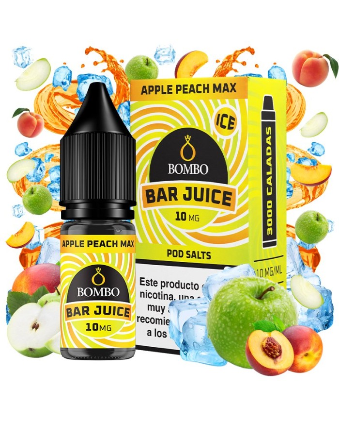 Sales APPLE PEACH MAX ICE Bar Juice By Bombo