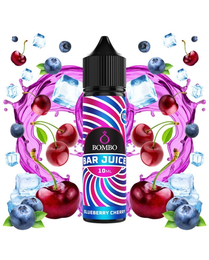 Longfill BLUEBERRY CHERRY ICE Bar Juice By Bombo