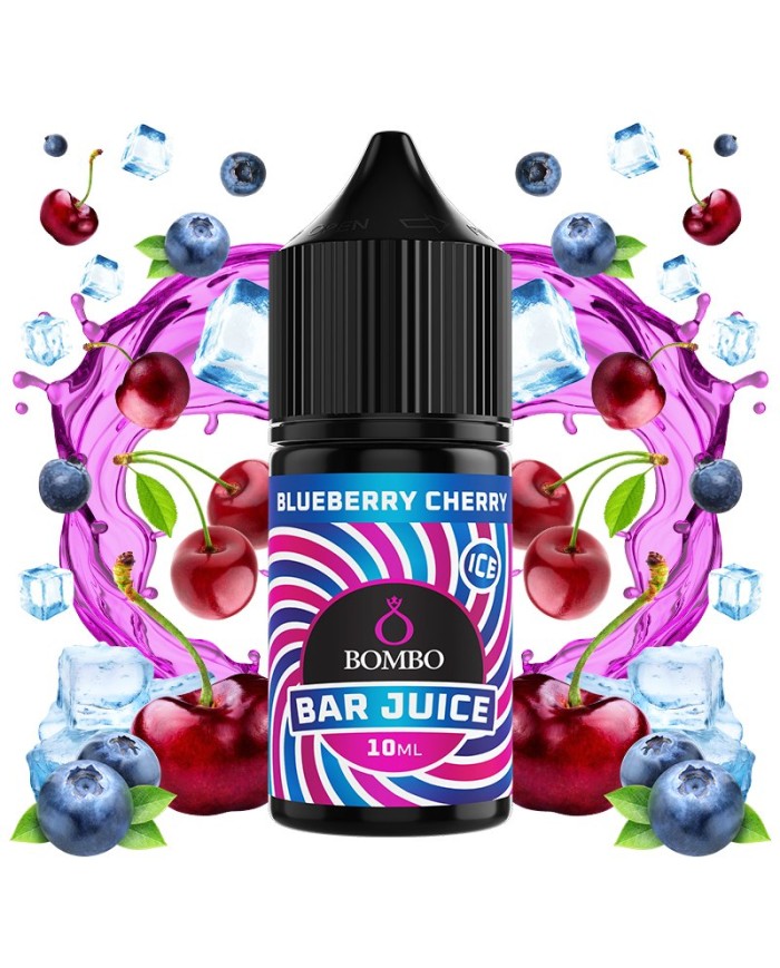 Longfill BLUEBERRY CHERRY ICE 10ML. Bar Juice By Bombo