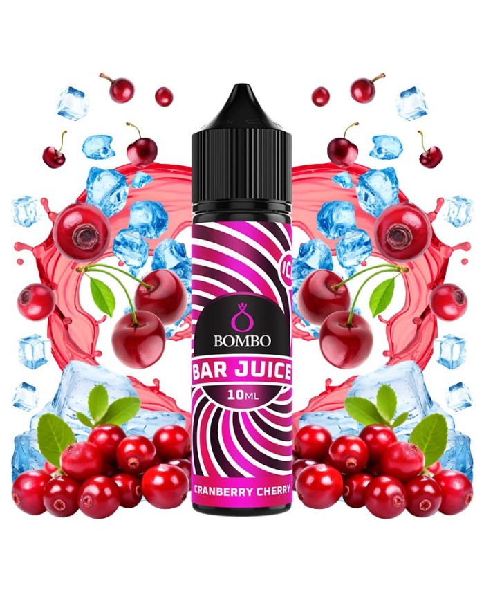 Longfill CRANBERRY CHERRY ICE Bar Juice By Bombo