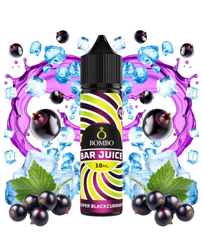 Longfill SUPER BLACKCURRANT ICE Bar Juice By Bombo