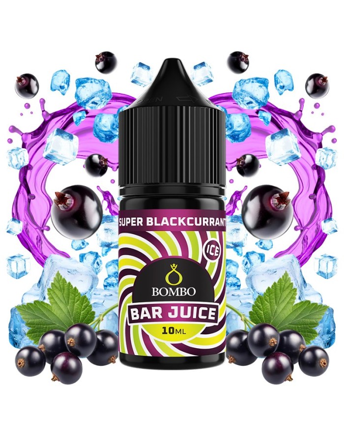 Longfill SUPER BLACKCURRANT ICE 10ML. Bar Juice By Bombo