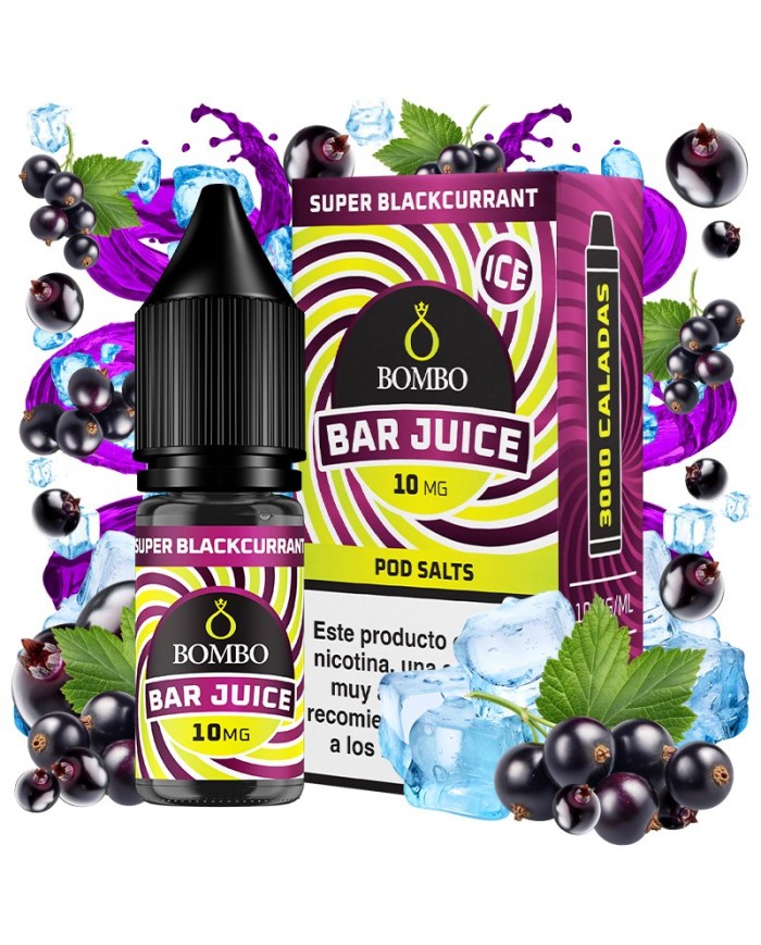Sales SUPER BLACKCURRANT ICE Bar Juice By Bombo