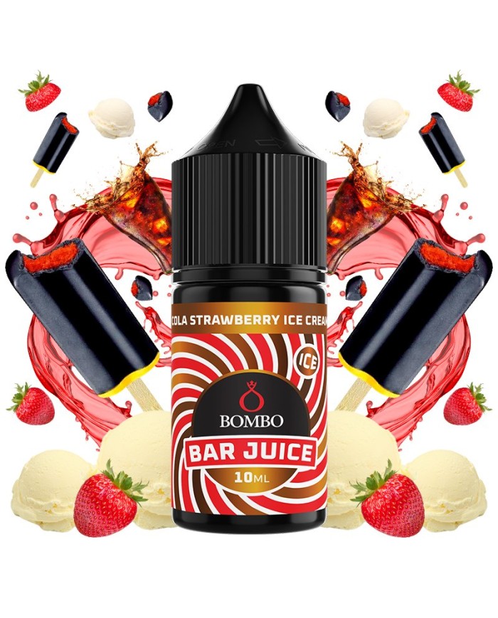 Longfill COLA STRAWBERRY ICE CREAM 10ML. Bar Juice By Bombo