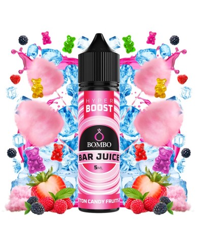 Longfill COTTON CANDY FRUITS ICE HYPER BOOST Bar Juice By Bombo