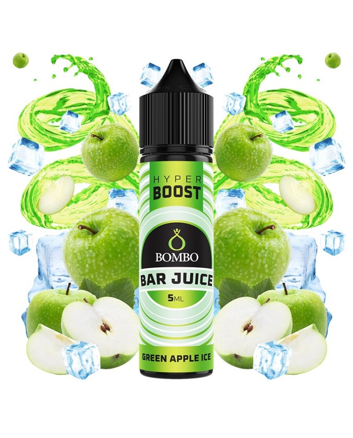Longfill GREEN APPLE ICE HYPER BOOST Bar Juice By Bombo