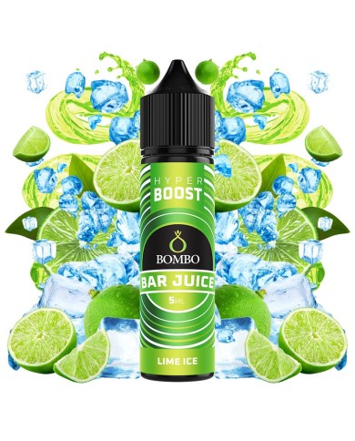 Longfill LIME ICE HYPER BOOST Bar Juice By Bombo