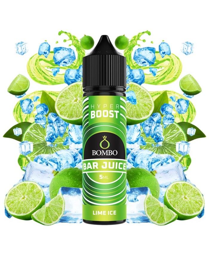 Longfill LIME ICE HYPER BOOST Bar Juice By Bombo