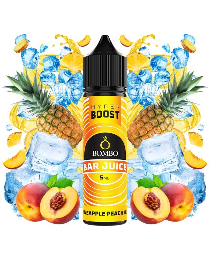 Longfill PINEAPPLE PEACH ICE HYPER BOOST Bar Juice By Bombo