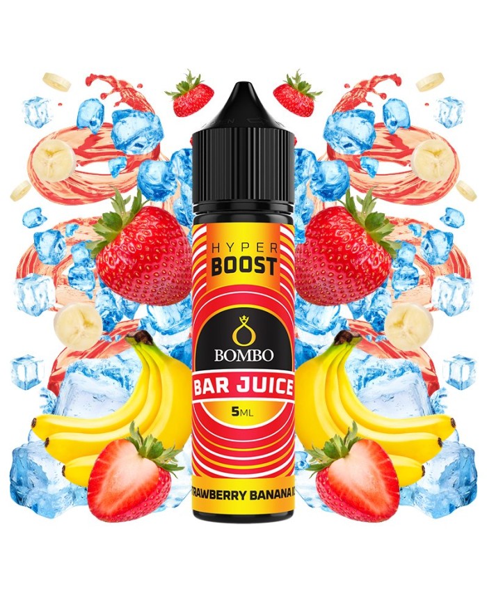 Longfill STRAWBERRY BANANA ICE HYPER BOOST Bar Juice By Bombo