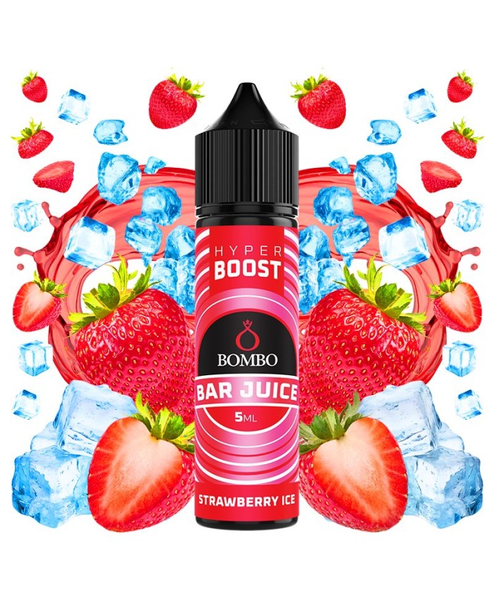 Longfill STRAWBERRY ICE HYPER BOOST Bar Juice By Bombo