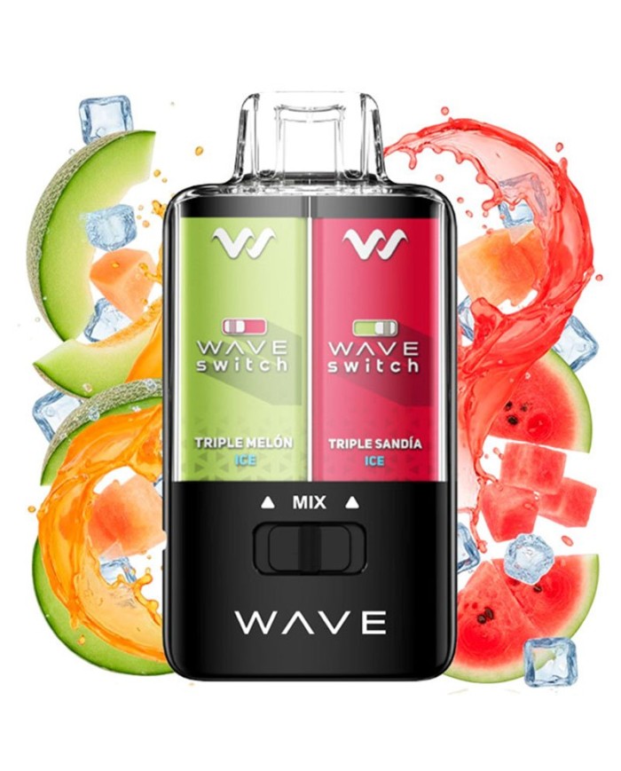 Bud Vape Wave Switch TRIPLE SANDIA TRIPLE MELON ICE 40.000 PUFFS Pod Desechable