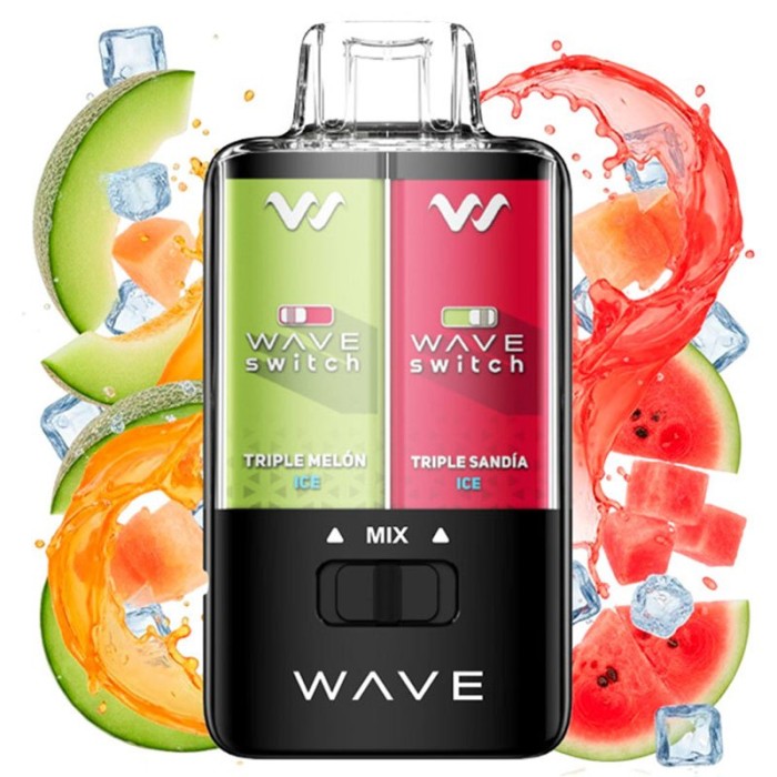 Bud Vape Wave Switch TRIPLE SANDIA TRIPLE MELON ICE 40.000 PUFFS Pod Desechable
