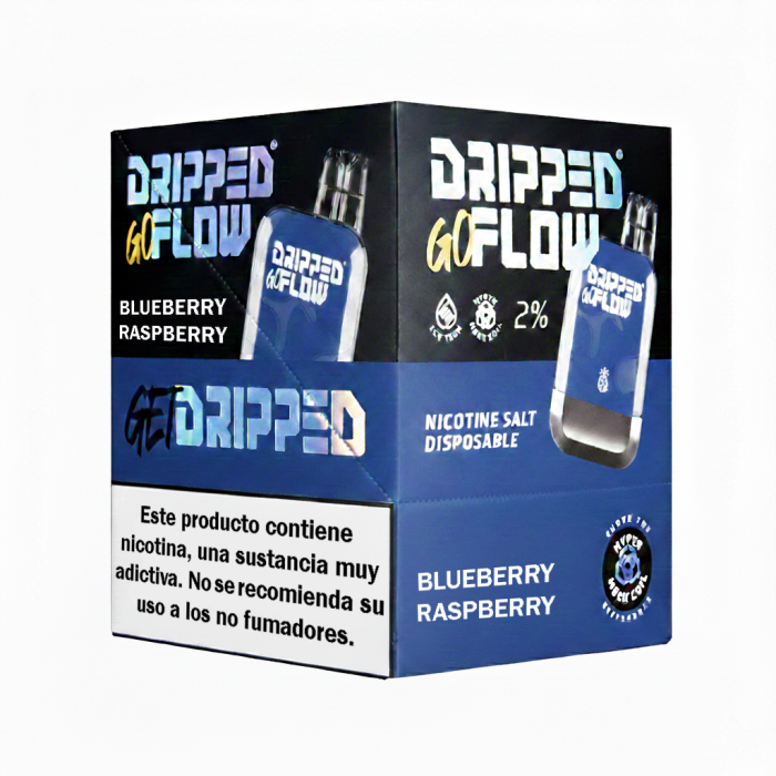 Dripped GoFlow BLUEBERRY RASPBERRY 800 PUFFS Pack 10x Box