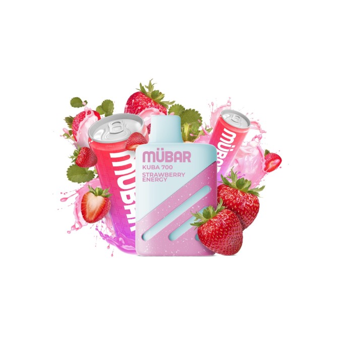 Mübar STRAWBERRY ENERGY Kuba 700 PUFFS Pod Desechable