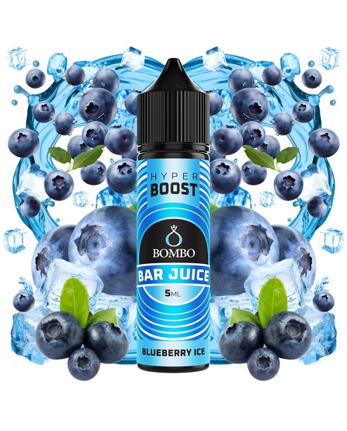 Longfill BLUEBERRY ICE HYPER BOOST Bar Juice By Bombo