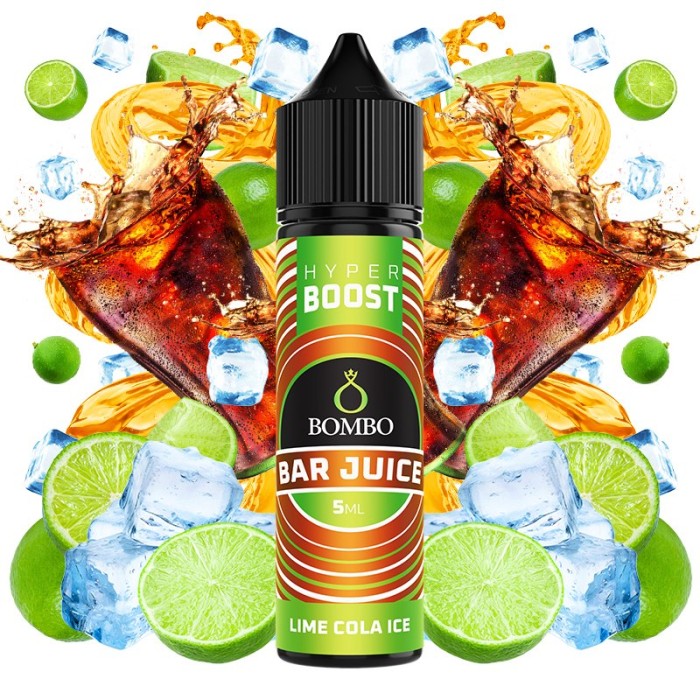 Longfill LIME COLA ICE HYPER BOOST Bar Juice By Bombo