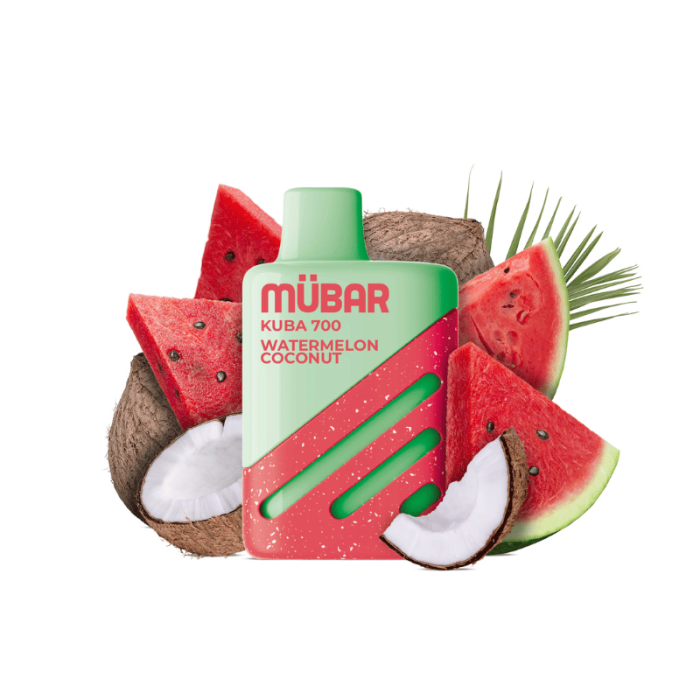 Mübar WATERMELON COCONUT Kuba 700 PUFFS Pod Desechable