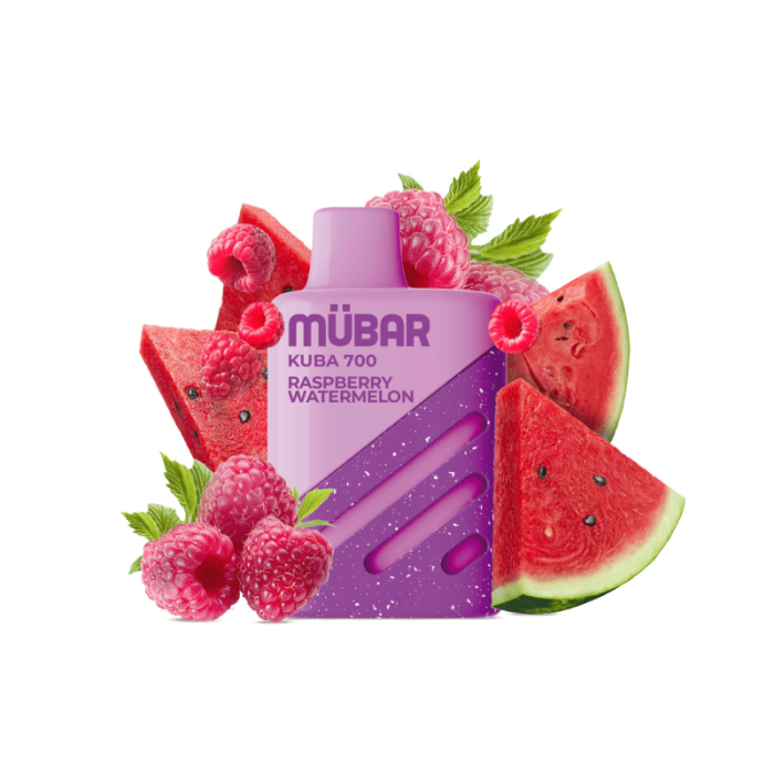 Mübar RASPBERRY WATERMELON Kuba 700 PUFFS Pod Desechable