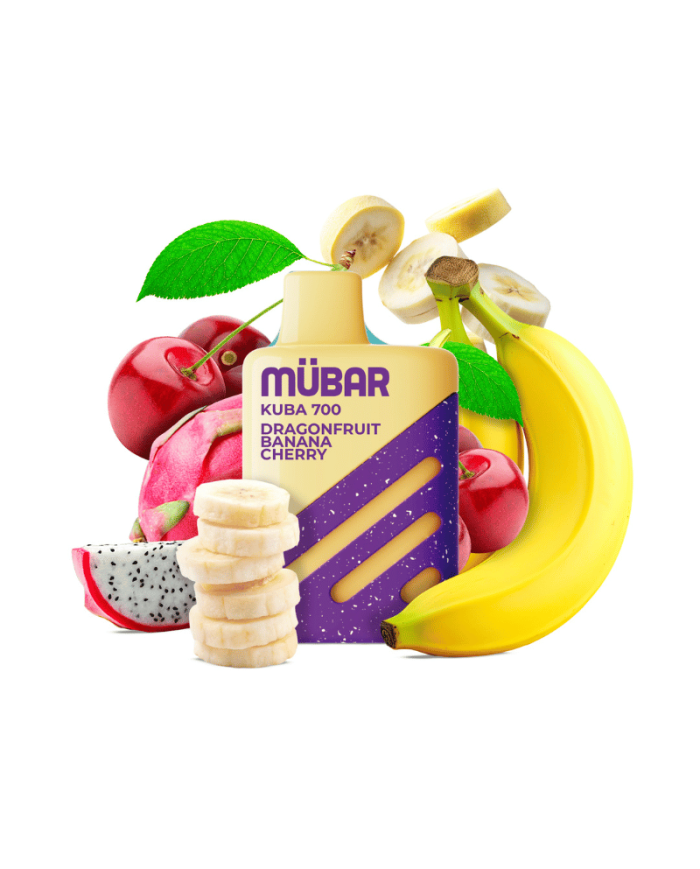Mübar DRAGONFRUIT BANANA CHERRY Kuba 700 PUFFS Pod Desechable