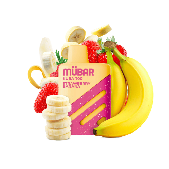 Mübar STRAWBERRY BANANA Kuba 700 PUFFS Pod Desechable
