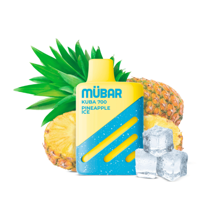 Mübar PINEAPPLE ICE Kuba 700 PUFFS Pod Desechable