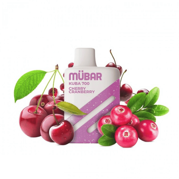Mübar CHERRY CRANBERRY Kuba 700 PUFFS Pod Desechable