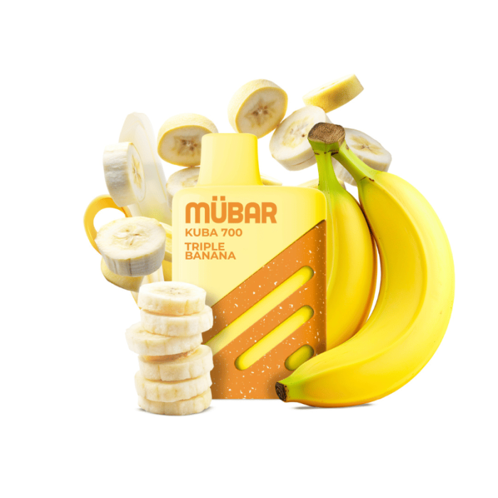 Mübar TRIPLE BANANA Kuba 700 PUFFS Pod Desechable